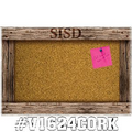 Standard Cut 16" x 24" Wood Frame Corkboard